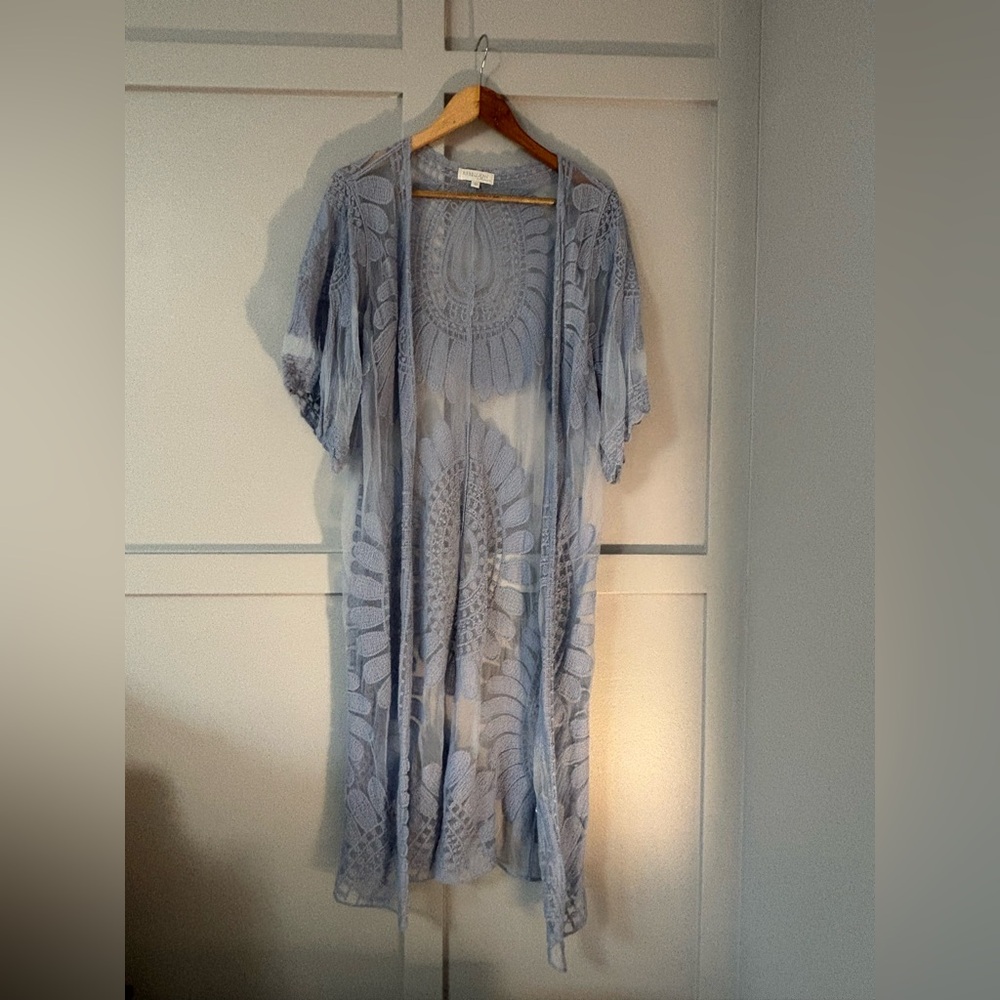 Rebellion Blue Lace Cover Up - Picture 2 of 6